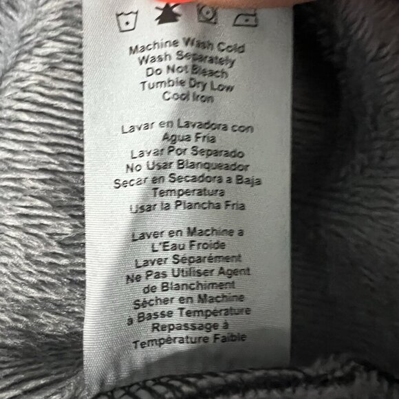 UGG Women's Gray Robe Sz M Soft Fleece Lined Shawl Collar Lounge Bathrobe Belted - Picture 8 of 9